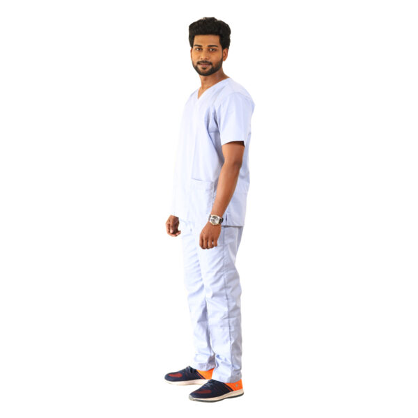 Light Blue Scrubs V Neck - Image 6