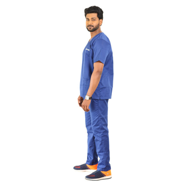 Medical Scrub Royal Blue V Neck - Image 4