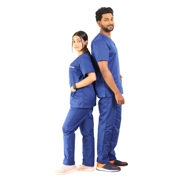 Medical Scrub Royal Blue V Neck - Image 5