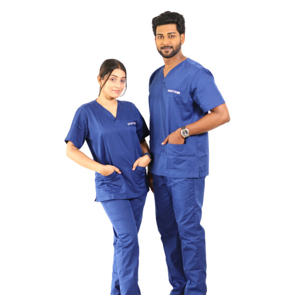 Medical Scrub Royal Blue V Neck - Image 6