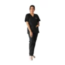 Medical Scrub Black V Neck