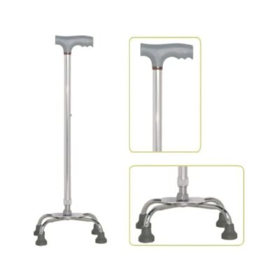Quad Cane Walking Stick - Adjustable Walking Quad Cane with Anti Slip Rubber Tip